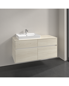 Villeroy und Boch Collaro vanity unit C08200AA 120x54.8x50cm, washbasin left, white oak