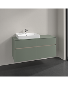 Villeroy und Boch Collaro meuble sous-vasque C08200AF 120x54,8x50cm, meuble sous-vasque à gauche, vert tendre