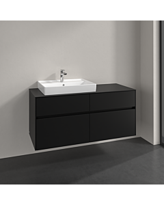 Villeroy und Boch Collaro vanity unit C08200VL 120x54.8x50cm, washbasin left, volcano black