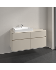 Villeroy und Boch Collaro Waschtischunterschrank C08200VN 120x54,8x50cm, Waschtisch links, cashmere grey