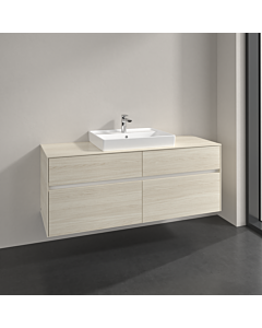 Villeroy und Boch Collaro vanity unit C08700AA 120x54.8x50cm, washbasin in the middle, white oak