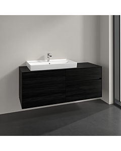 Villeroy und Boch Collaro meuble sous-vasque C08900AB 140x54,8x50cm, meuble sous-vasque à gauche, chêne noir