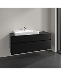 Villeroy und Boch Collaro Waschtischunterschrank C08900VL 140x54,8x50cm, Waschtisch links, volcano black