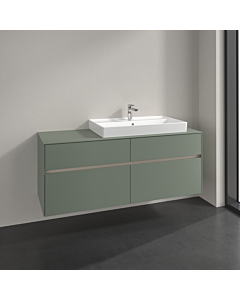 Villeroy und Boch Collaro meuble sous-vasque C09000AF 140x54,8x50cm, meuble sous-vasque à droite, vert tendre