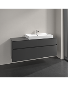 Villeroy und Boch Collaro meuble sous-vasque C09000VR 140x54,8x50cm, meuble sous-vasque à droite, graphite