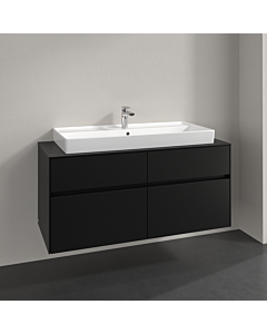 Villeroy und Boch Collaro Waschtischunterschrank C09200VL 140x54,8x50cm, Waschtisch mittig, volcano black