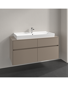 Villeroy und Boch Collaro meuble sous-vasque C09100VM 120x54,8x50cm, meuble sous-vasque au milieu, taupe