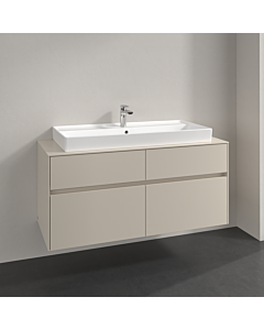 Villeroy und Boch Collaro Waschtischunterschrank C09200VN 140x54,8x50cm, Waschtisch mittig, cashmere grey