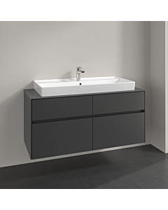 Villeroy und Boch Collaro meuble sous-vasque C09100VR 120x54,8x50cm, lavabo au milieu, graphite