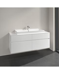 Villeroy und Boch Collaro meuble sous-vasque C09200DH 140x54,8x50cm, lavabo au milieu, Glossy White