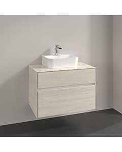 Villeroy und Boch Collaro vanity unit C09300AA 80x54.8x50cm, washbasin in the middle, white oak