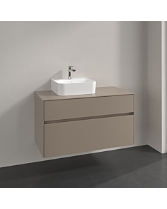 Villeroy und Boch Collaro vanity unit C09500VM 100x54.8x50cm, washbasin left, taupe