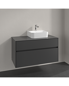 Villeroy und Boch Collaro vanity unit C09600VR 100x54.8x50cm, washbasin right, graphite