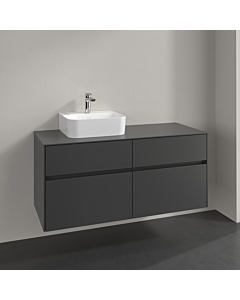 Villeroy und Boch Collaro meuble sous vasque C09800VR 120x54,8x50cm, vasque à gauche, graphite