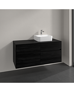 Villeroy und Boch Collaro vanity unit C09900AB 120x54.8x50cm, washbasin right, black oak