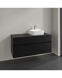 Villeroy und Boch Collaro vanity unit C09900VL 120x54.8x50cm, washbasin right, volcano black