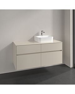 Villeroy und Boch Collaro meuble sous vasque C09900VN 120x54,8x50cm, vasque à droite, gris cachemire