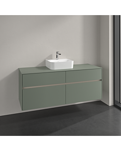 Villeroy und Boch Collaro meuble sous vasque C10000AF 140x54,8x50cm, pour vasque au milieu, vert tendre