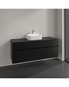 Villeroy und Boch Collaro vanity unit C10000VL 140x54.8x50cm, for washbasin in the middle, volcano black