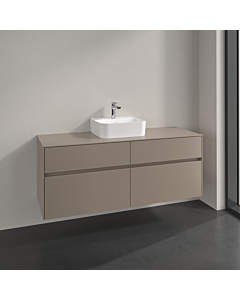 Villeroy und Boch Collaro meuble sous vasque C100B0VM 140x54,8x50cm, pour vasque au milieu, éclairage LED 10,4W, taupe