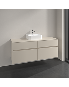 Villeroy und Boch Collaro vanity unit C10000VN 140x54.8x50cm, for washbasin in the middle, cashmere grey