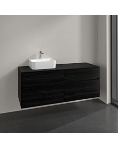 Villeroy und Boch Collaro vanity unit C10100AB 140x54.8x50cm, washbasin left, black oak