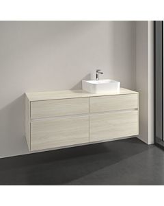 Villeroy und Boch Collaro Waschtischunterschrank C102B0AA 140x54,8x50cm, Waschtisch rechts, LED-Beleuchtung 10,4W, white oak