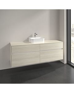 Villeroy und Boch Collaro meuble sous vasque C10400AA 160x54,8x50cm, vasque au milieu, chêne blanc