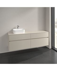 Villeroy und Boch Collaro Waschtischunterschrank C10500VN 160x54,8x50cm, Waschtisch links, cashmere grey