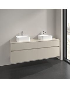 Villeroy und Boch Collaro vanity unit C10700VN 160x54.8x50cm, for 2 Waschtische , cashmere grey