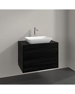 Villeroy und Boch Collaro meuble sous vasque C10800AB 80x54,8x50cm, meuble sous vasque centré, chêne noir