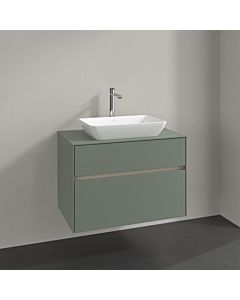 Meuble sous-vasque Villeroy und Boch Collaro C10800AF 80x54,8x50cm, vasque centrée, vert tendre