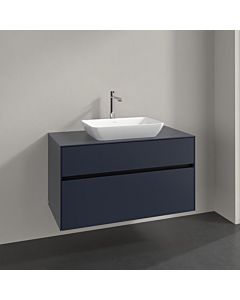 Villeroy und Boch Collaro meuble sous-vasque C10900VQ 100x54,8x50cm, meuble sous-vasque centré, bleu marine