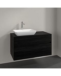 Meuble sous vasque Villeroy und Boch Collaro C110B0AB 100x54,8x50cm, vasque à gauche, éclairage LED 7,3W, chêne noir