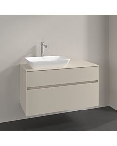 Villeroy und Boch Collaro vanity unit C11000VN 100x54.8x50cm, washbasin left, cashmere grey
