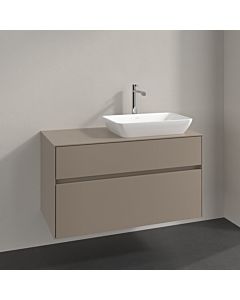 Villeroy und Boch Collaro Waschtischunterschrank C111B0VM 100x54,8x50cm, Waschtisch rechts, LED-Beleuchtung 7,3 W, taupe