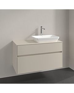 Villeroy und Boch Collaro vanity unit C11100VN 100x54.8x50cm, washbasin right, cashmere grey