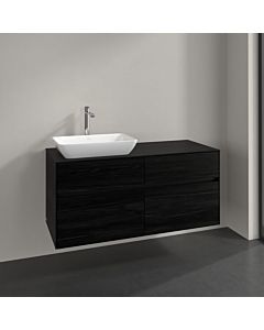 Villeroy und Boch Collaro vanity unit C11300AB 120x54.8x50cm, washbasin left, black oak