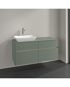 Meuble sous-vasque Villeroy und Boch Collaro C113B0AF 120x54,8x50cm, vasque à gauche, éclairage LED 8,8 W, vert tendre