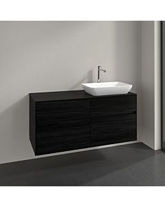 Villeroy und Boch Collaro vanity unit C114B0AB 120x54.8x50cm, washbasin right, LED lighting 8.8 W, black oak