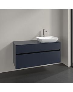Meuble sous-vasque Villeroy und Boch Collaro C11400VQ 120x54,8x50cm, vasque à droite, bleu marine