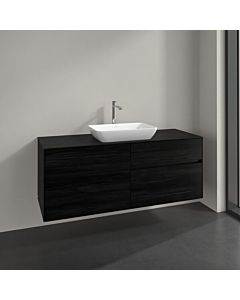 Villeroy und Boch Collaro vanity unit C11600AB 140x54.8x50cm, for center washbasin, black oak