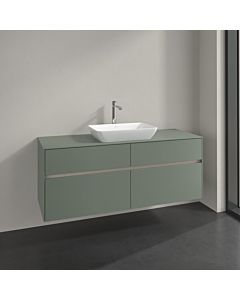 Villeroy und Boch Collaro Waschtischunterschrank C11600AF 140x54,8x50cm, für Waschtisch mittig, soft green
