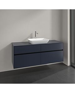 Meuble sous-vasque Villeroy und Boch Collaro C11600VQ 140x54,8x50cm, pour vasque centrale, bleu marine