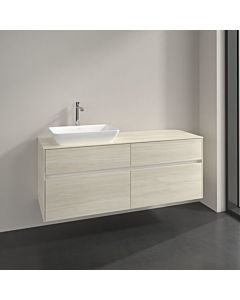 Villeroy und Boch Collaro Waschtischunterschrank C117B0AA 140x54,8x50cm, Waschtisch links, LED-Beleuchtung 10,4W, white oak