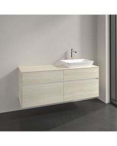 Meuble sous-vasque Villeroy und Boch Collaro C118B0AA 140x54,8x50cm, vasque à droite, éclairage LED 10,4W, chêne blanc