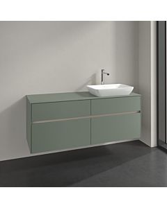 Villeroy und Boch Collaro Waschtischunterschrank C118B0AF 140x54,8x50cm, Waschtisch rechts, LED-Beleuchtung 10,4W, soft green