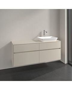 Villeroy und Boch Collaro Waschtischunterschrank C118B0VN 140x54,8x50cm, Waschtisch rechts, LED-Beleuchtung 10,4W, cashmere grey