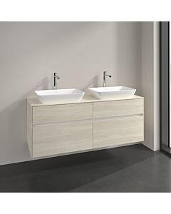 Meuble sous vasque Villeroy und Boch Collaro C11900AA 140x54,8x50cm, pour 2 Waschtische , chêne blanc