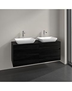 Villeroy und Boch Collaro vanity unit C11900AB 140x54.8x50cm, for 2 Waschtische , black oak